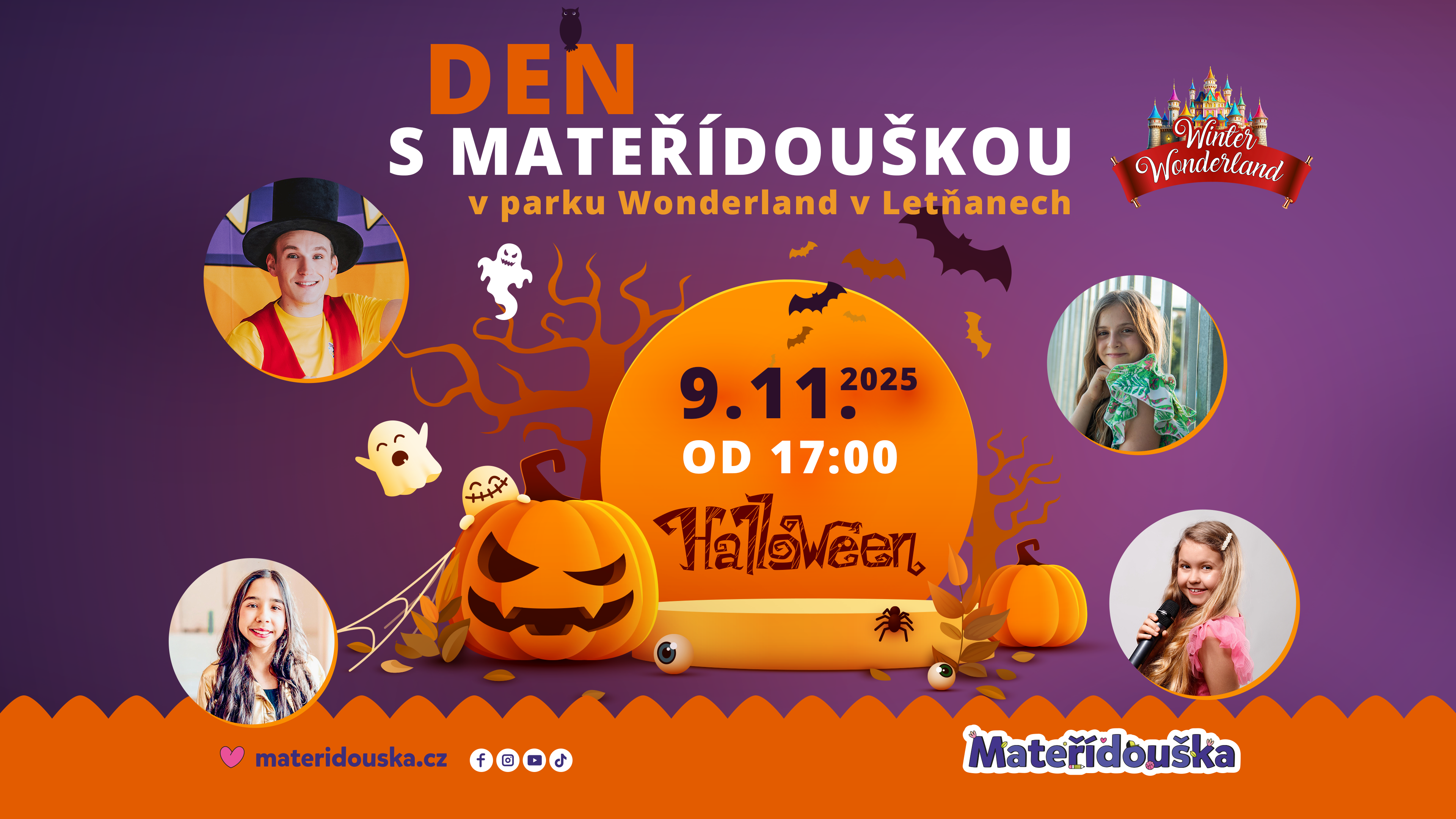 Přijďte na DEN S MATEŘÍDOUŠKOU do parku Winter Wonderland!