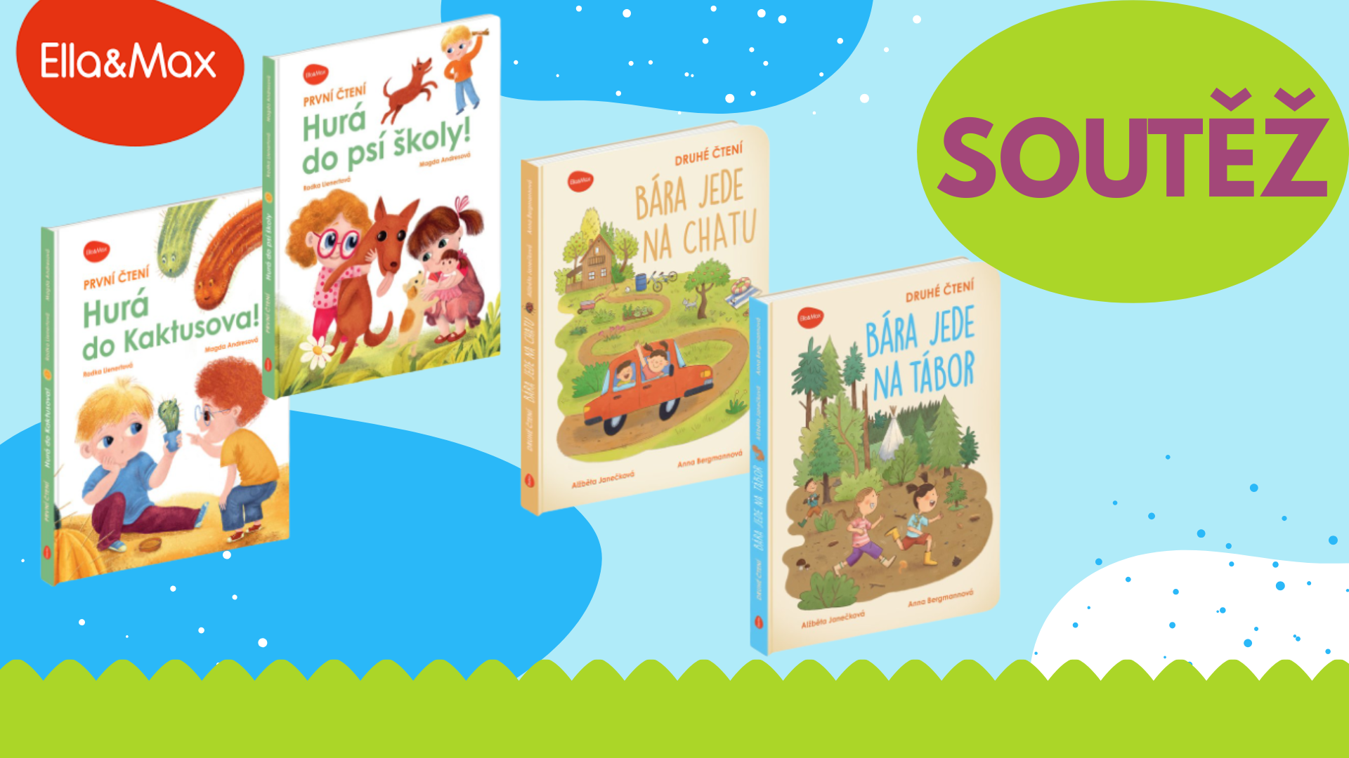 Soutěž o dětské knihy Ella & Max první a druhé čtení