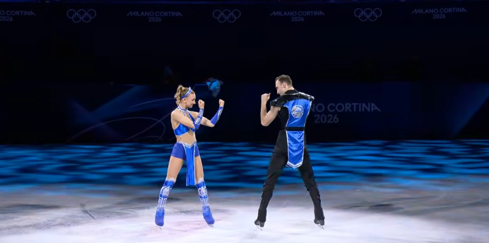Mortal Kombat na olympiádě? Krasobruslaři inspirovali bojovkou své vystoupení