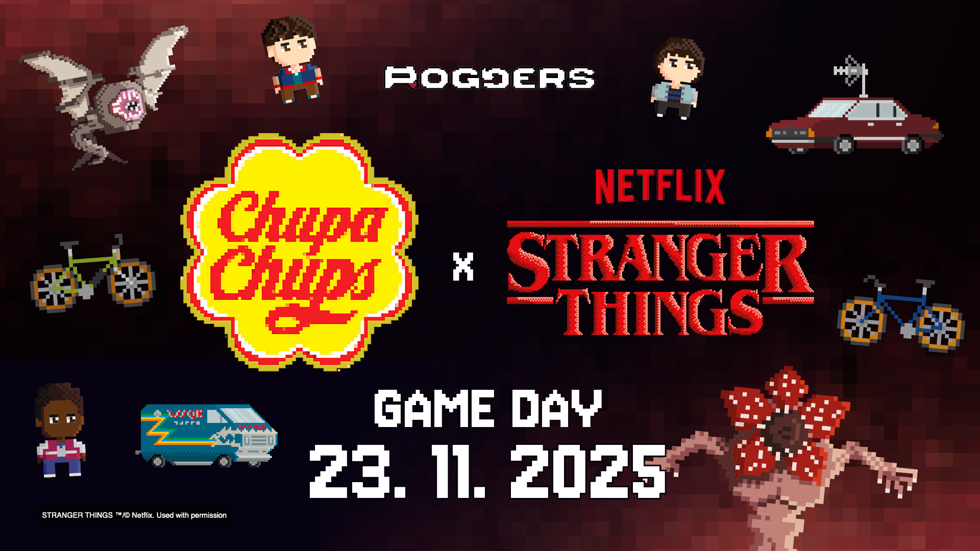 Těšíš se na Stranger Things 5? Tak to nesmíš chybět na našem Chupa Chups x Stranger Things Game Day!