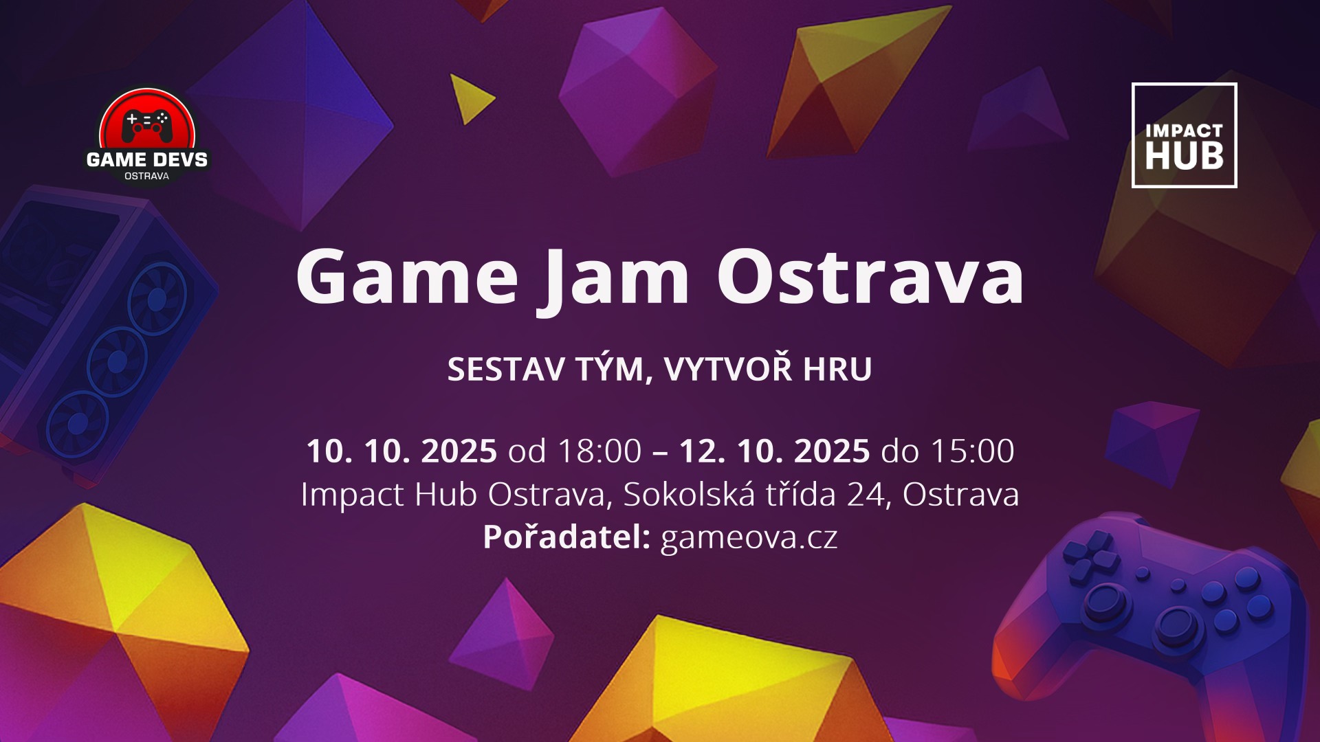 Game Jam v Ostravě svede dohromady nadšence, profíky i začátečníky v game devu