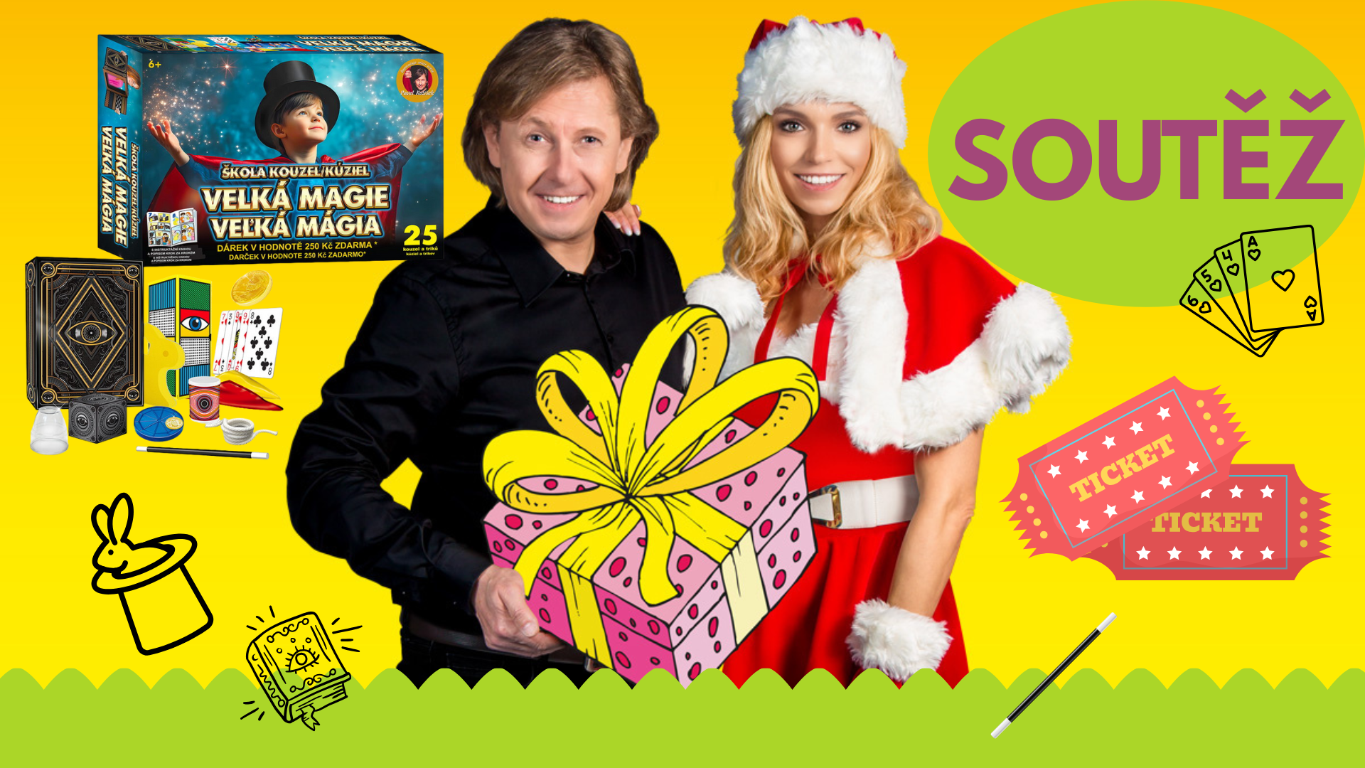 Kouzelnická soutěž! Kouzelnické sady a vstupenky do Divadla kouzel Pavla Kožíška